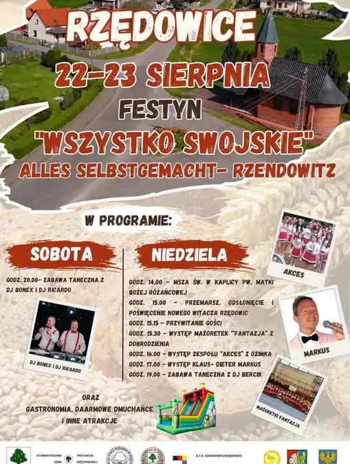 Rzędowice zapraszają na Festyn „Wszystko Swojskie” – dwa dni atrakcji dla całych rodzin