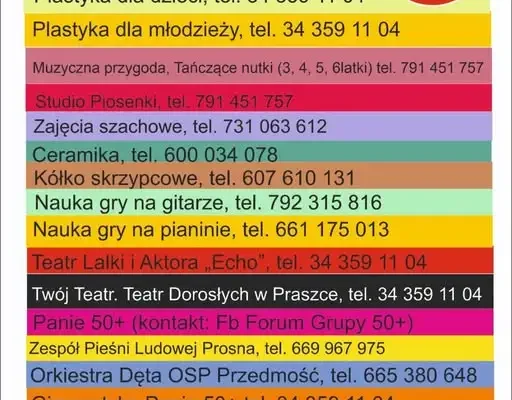 Rusza rekrutacja na zajęcia kulturalne i sportowe w Praszce na sezon 2026/2027
