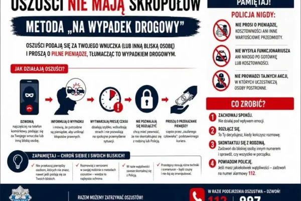 Oszuści „na wypadek” znów atakują na Opolszczyźnie – policja ostrzega seniorów