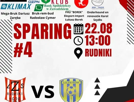 Ostatni sparing przed ligą: LZS Rudniki zmierzy się z LZS Pątnów
