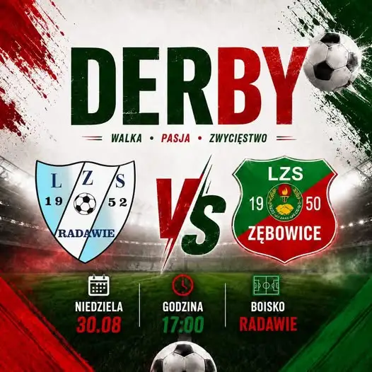 Derby w Radawiu: LZS Radawie zmierzy się z LZS Zębowice