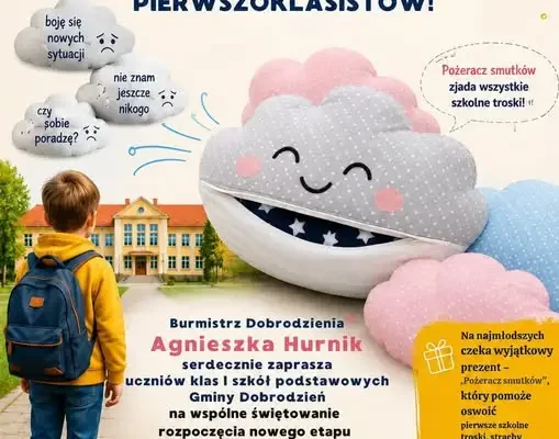 Burmistrz Dobrodzienia zaprasza pierwszoklasistów na wyjątkowe spotkanie