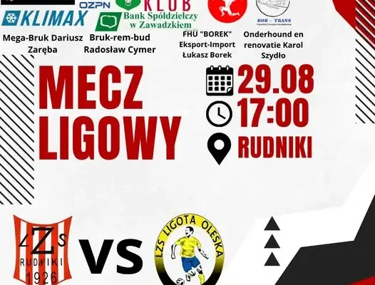 LZS Rudniki rozpoczyna sezon ligowy meczem z LZS Ligota Oleska