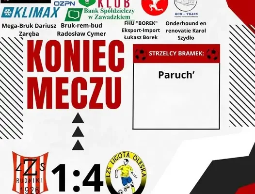 LZS Rudniki przegrywa w pierwszym meczu sezonu z LZS Ligota Oleska 1:4