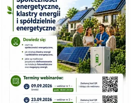 Bezpłatne webinary o energetyce obywatelskiej – dołącz we wrześniu
