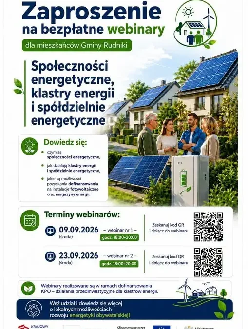 Bezpłatne webinary o energetyce obywatelskiej – dołącz we wrześniu