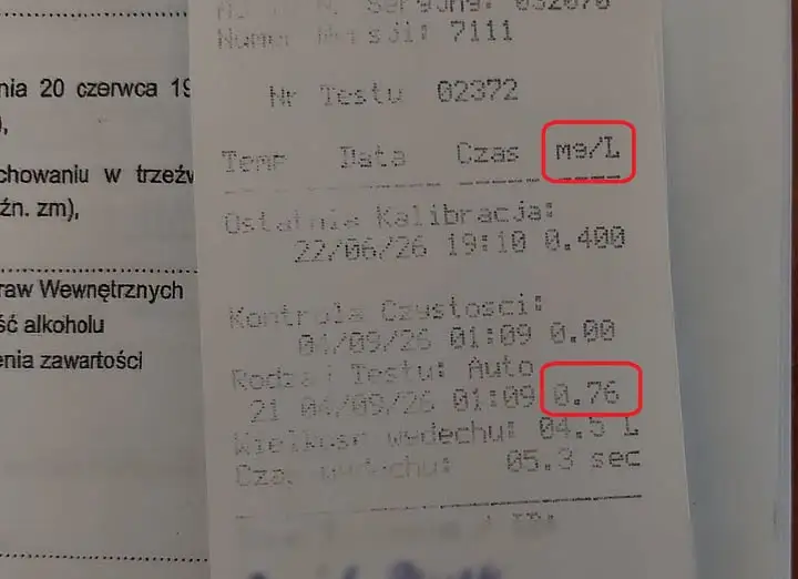 37-latek zatrzymany za jazdę po alkoholu i złamanie sądowego zakazu