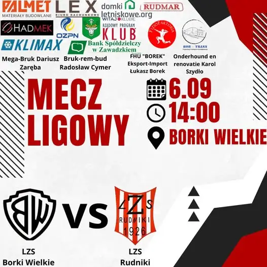 LZS Rudniki zagra w niedzielę w Borkach Wielkich o pierwsze punkty