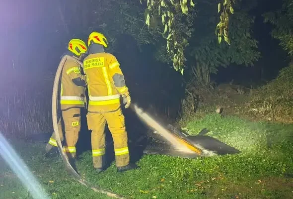 Pożar kurnika w Jamach – nocna akcja strażaków