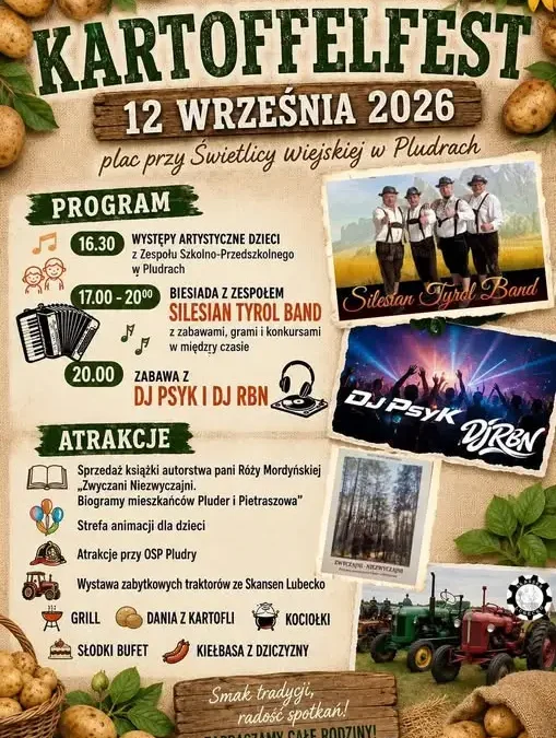 Kartoffelfest w Pludrach już 12 września – ziemniaczane święto z tradycją