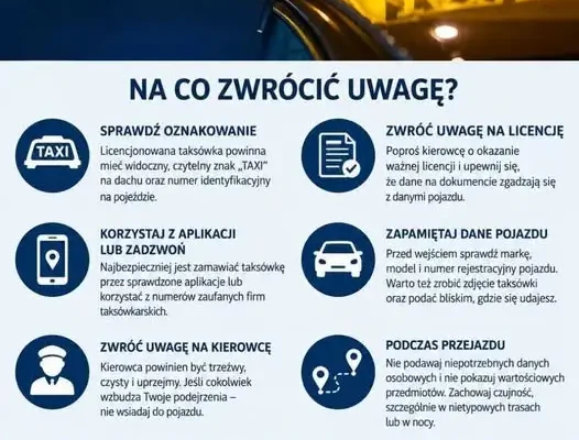 Fałszywe taksówki – jak nie dać się oszukać? Policja apeluje o czujność