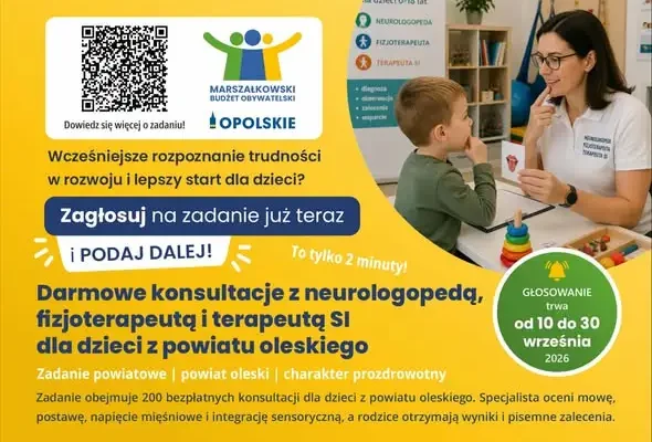 Marszałkowski Budżet Obywatelski: zagłosuj na bezpłatne badania słuchu i konsultacje dla dzieci z Praszki