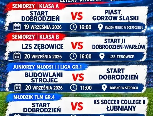 Piłkarski weekend w Dobrodzieniu – cztery drużyny Startu w akcji