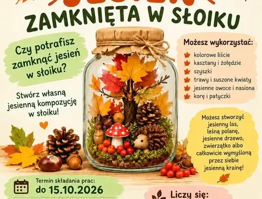Konkurs „Jesień zamknięta w słoiku” dla uczniów klas I–III w Praszce