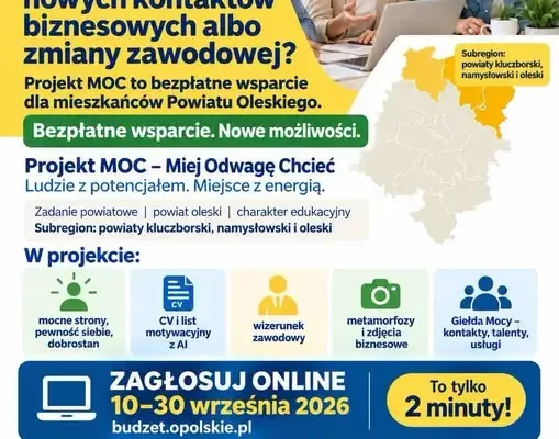 Projekt MOC z gminy Praszka w Marszałkowskim Budżecie Obywatelskim – zagłosuj do 30 września