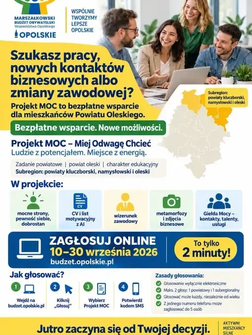 Projekt MOC z gminy Praszka w Marszałkowskim Budżecie Obywatelskim – zagłosuj do 30 września