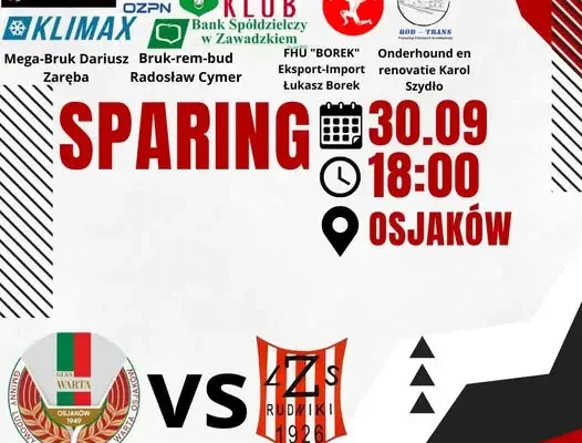 LZS Rudniki rozegra sparing w środku sezonu. Rywalem rezerwy GLKS Warta Osjaków