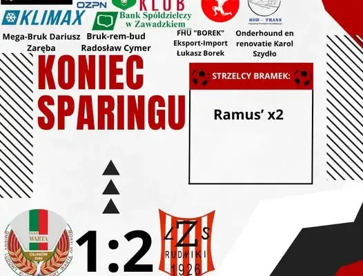LZS Rudniki rozegrał sparing z rezerwami Warty Osjaków