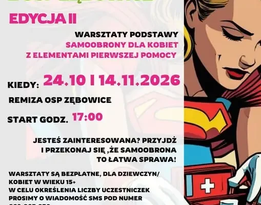 Bezpłatne warsztaty samoobrony dla kobiet w Zębowicach – II edycja