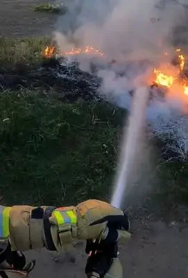 Pożar śmieci przy drodze polnej w Gorzowie Śląskim – interwencja strażaków