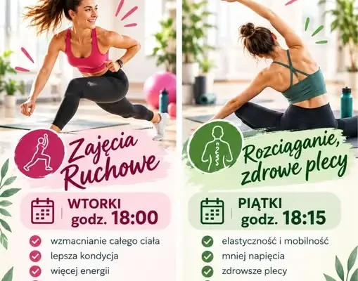 Rudniki: zajęcia „Rozciąganie, zdrowe plecy, mobilność” w Domu Kultury