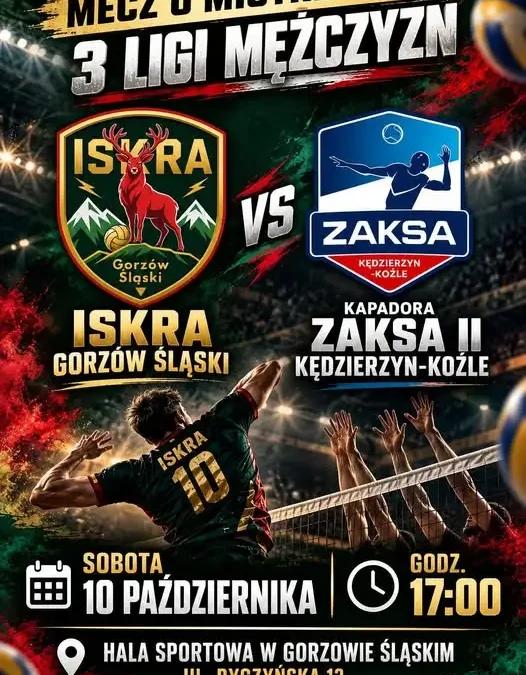Iskra Gorzów Śląski zaprasza na mecz 3. ligi siatkówki już w sobotę